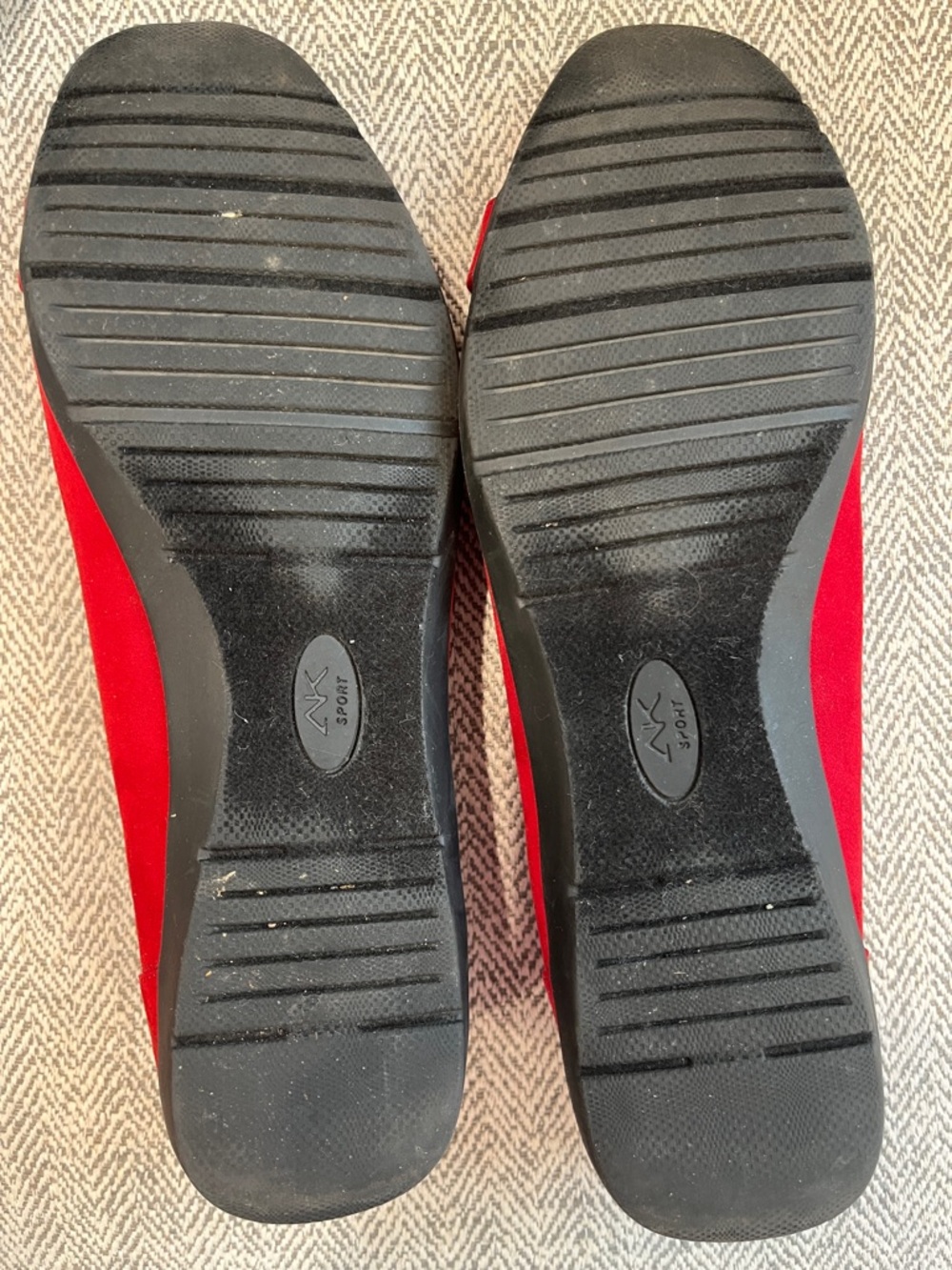 Anne Klein Red Suede Loafers size 9 - Picture 8 of 9